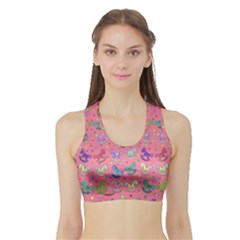 Toys Pattern Sports Bra With Border by Valentinaart