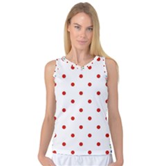 Flower Floral Polka Dot Orange Women s Basketball Tank Top