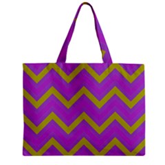 Zig Zags Pattern Zipper Mini Tote Bag by Valentinaart