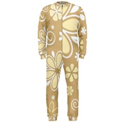 Flower Floral Star Sunflower Grey OnePiece Jumpsuit (Men) 