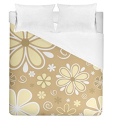 Flower Floral Star Sunflower Grey Duvet Cover (Queen Size)