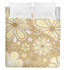 Flower Floral Star Sunflower Grey Duvet Cover Double Side (Queen Size)