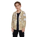 Flower Floral Star Sunflower Grey Wind Breaker (Kids) View2