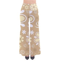 Flower Floral Star Sunflower Grey Pants