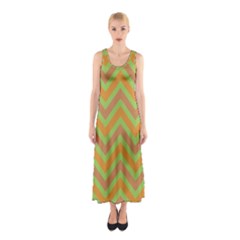 Zig Zags Pattern Sleeveless Maxi Dress by Valentinaart