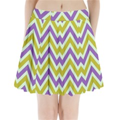 Zig Zags Pattern Pleated Mini Skirt