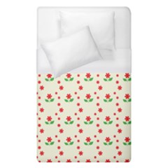 Flower Floral Sunflower Rose Star Red Green Duvet Cover (single Size) by Mariart