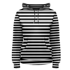 Horizontal Stripes Black Women s Pullover Hoodie by Mariart