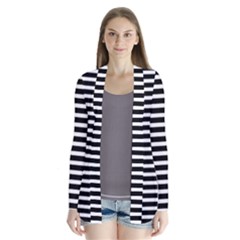 Horizontal Stripes Black Cardigans by Mariart