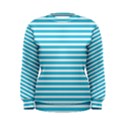 Horizontal Stripes Blue Women s Sweatshirt View1