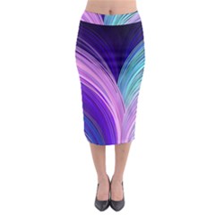 Color Purple Blue Pink Midi Pencil Skirt by Mariart