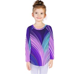 Color Purple Blue Pink Kids  Long Sleeve Tee