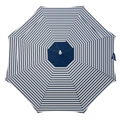 Horizontal Stripes Blue White Line Straight Umbrellas
