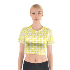 Yellow Orange Star Space Light Cotton Crop Top