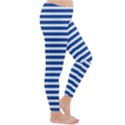 Horizontal Stripes Dark Blue Classic Winter Leggings View3