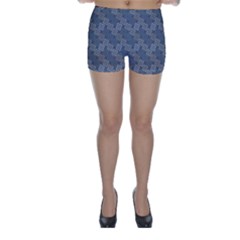 Decorative Ornamental Geometric Pattern Skinny Shorts