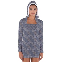 Decorative Ornamental Geometric Pattern Women s Long Sleeve Hooded T-shirt