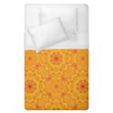 Solar mandala. Orange rangoli. Duvet Cover (Single Size) View1
