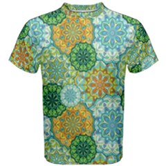 Forest Spirits  Green Mandalas  Men s Cotton Tee