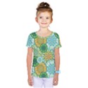 Forest Spirits. Green mandalas. Kids  One Piece Tee View1