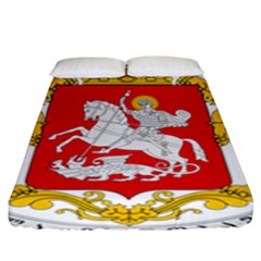 Greater Coat Of Arms Of Georgia Fitted Sheet (king Size) by abbeyz71