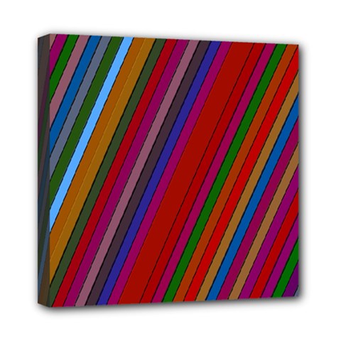 Color Stripes Pattern Mini Canvas 8  X 8  by Simbadda