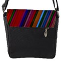 Color Stripes Pattern Flap Messenger Bag (S) View1