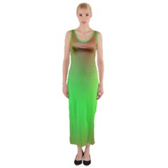 November Blurry Brilliant Colors Fitted Maxi Dress by Simbadda
