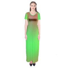 November Blurry Brilliant Colors Short Sleeve Maxi Dress by Simbadda