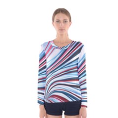 Wavy Stripes Background Women s Long Sleeve Tee