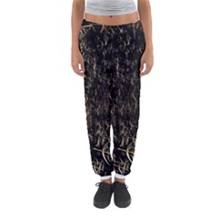 Golden Bows And Arrows On Black Women s Jogger Sweatpants by Simbadda