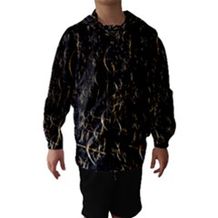 Golden Bows And Arrows On Black Hooded Wind Breaker (kids)