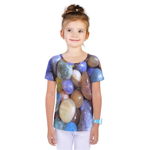 Rock Tumbler Used To Polish A Collection Of Small Colorful Pebbles Kids  One Piece Tee by Simbadda