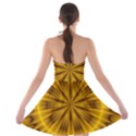 Fractal Yellow Kaleidoscope Lyapunov Strapless Bra Top Dress View2