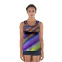 Fractal Color Stripes Women s Sport Tank Top  View1