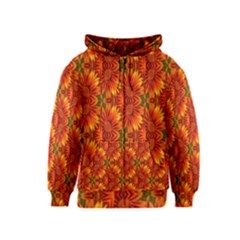 Background Flower Fractal Kids  Zipper Hoodie