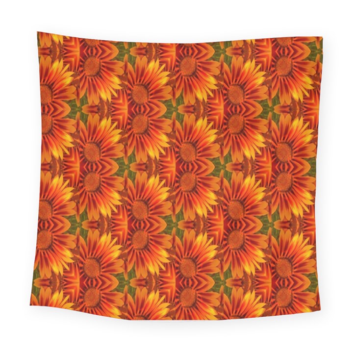 Background Flower Fractal Square Tapestry (Large)