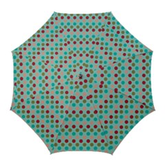 Large Colored Polka Dots Line Circle Golf Umbrellas by Mariart
