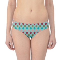Large Colored Polka Dots Line Circle Hipster Bikini Bottoms