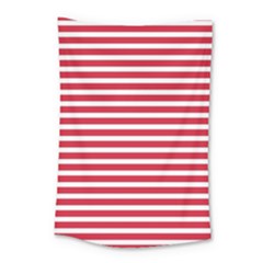 Horizontal Stripes Red Small Tapestry