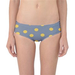 Limpet Polka Dot Yellow Grey Classic Bikini Bottoms by Mariart
