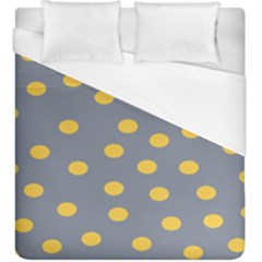 Limpet Polka Dot Yellow Grey Duvet Cover (king Size) by Mariart