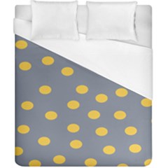 Limpet Polka Dot Yellow Grey Duvet Cover (california King Size) by Mariart