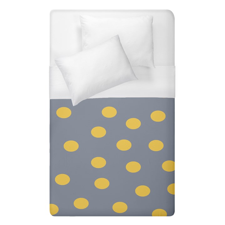 Limpet Polka Dot Yellow Grey Duvet Cover (Single Size)