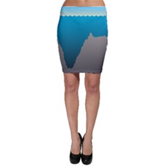 Mariana Trench Sea Beach Water Blue Bodycon Skirt by Mariart