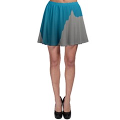 Mariana Trench Sea Beach Water Blue Skater Skirt by Mariart