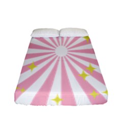 Hurak Pink Star Yellow Hole Sunlight Light Fitted Sheet (full/ Double Size)