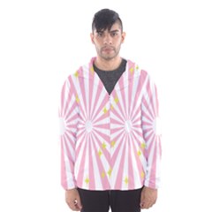 Hurak Pink Star Yellow Hole Sunlight Light Hooded Wind Breaker (men) by Mariart