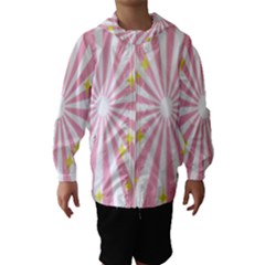 Hurak Pink Star Yellow Hole Sunlight Light Hooded Wind Breaker (kids) by Mariart