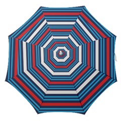 Martini Style Racing Tape Blue Red White Straight Umbrellas